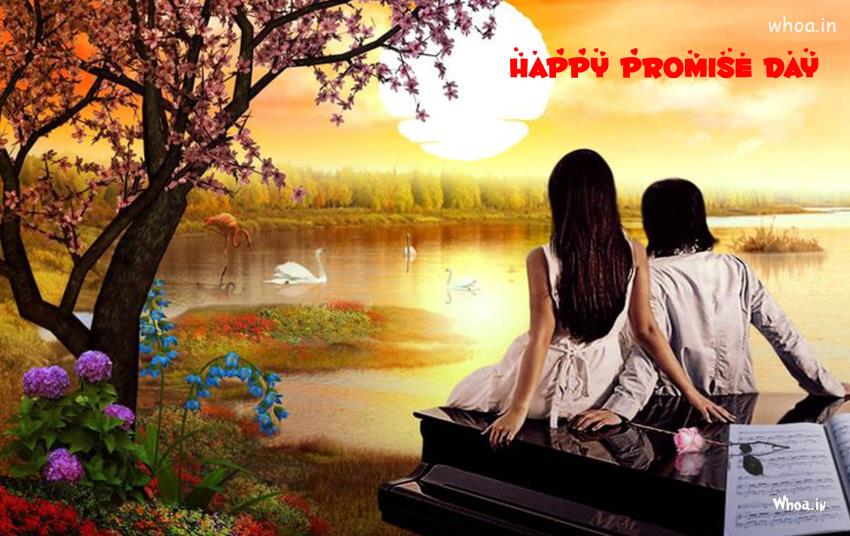 Happy Promise Day Natural Couple Hd Wallpaper