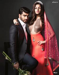 Alia Bhatt and Arjun Kapoor with Dark Background HD Image