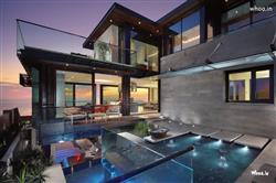 Amazing Reflective Ponds and Alternating Open Spaces Strand Residence in California