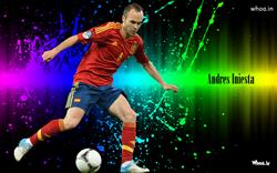 Andres Iniesta About To Kick Ball Wallpaper