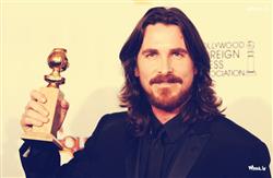 Christian Bale Long Hair Hollywood Golden Globes