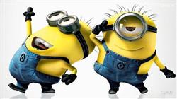 Dancing Minions with White Background HD Wallpaper
