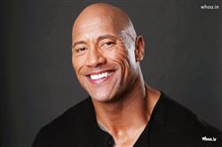 Dwayne Johnson-The Rock Dark Background with Smiley Face Closeup Wallpaper