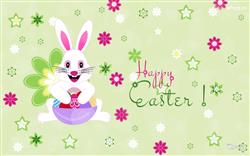 Easter Greetings in Green Background Wallpaper