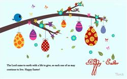 Easter Greetings in White Background And Quote Wallpaper #2