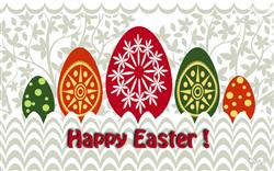 Easter Greetings in White Background Wallpaper