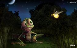 Frog Entertaining 3D Animated HD Wallpaper