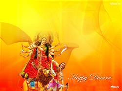 Happy Dussehra with Nav Durga Wallpaper
