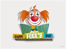 Happy Fools Day with Funny Joker Face Closeup HD Wallpaper