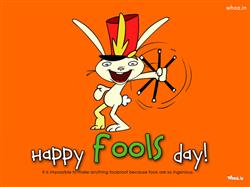 Happy Fools Day with Funny Rabbit Face HD Wallpaper