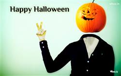 Happy Halloween with Dark Suit Monster HD Wallpaper