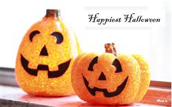 Happy Halloween with Laughing Clipart HD Wallpaper