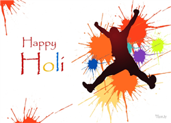 Happy Holi with Colorful Background HD Wallpaper