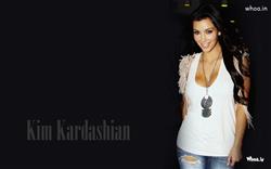 Hot Kim Kardashian in White Top HD