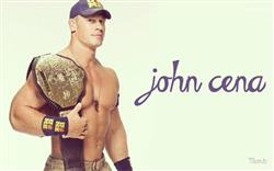 John Cena With His Winning Belt