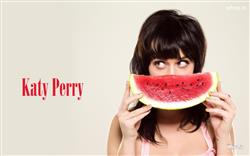 Katy Perry Holding Watermelon in Hands Wallpaper