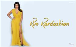 Kim Kardashian Poses In Yellow HD
