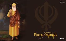 Lord Guru Nanak And Symbol Of Sikh With Dark Background Images