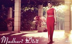 Madhuri Dixit Red Top with Natural Background HD Wallpaper