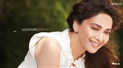 Madhuri Dixit White Dress Face Closeup HD Wallpaper