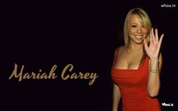 Mariah Carey Red Background Wallpaper HD