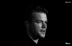 Matt Damon Face Focus with Dark Background