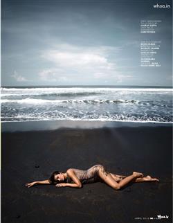 Nargis Fakhri White Bikini GQ India Wallpaper-2013