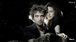 Robert Pattinson and Kristen Stewart with Dark Background