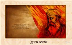 Sikh Lord Guru Nanak with Quote HD Wallpaper