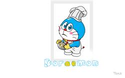 Small Doraemon Cooking HD Wallpaper