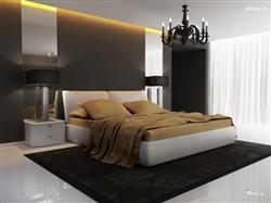 VIP Bedroom with Dark Wall Interior Design
