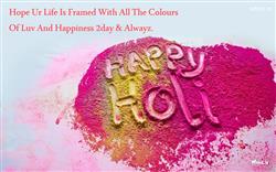 Happy Holi Greetings With Creative Art Hd Wallpaper