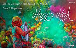 Happy Holi Greetings With Message Of Peace And Happiness