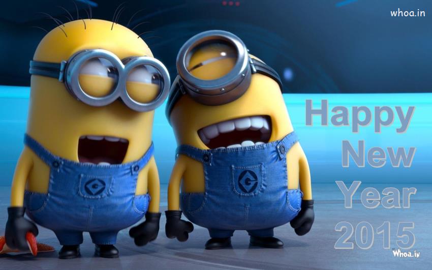 2015 Happy New Year Funny Despicable Me HD Wallpaper