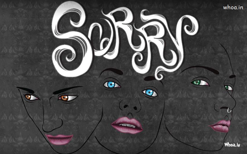 3 Face And Sorry With Dark Background HD Wallpaper