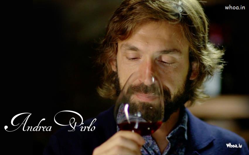 Andrea Pirlo Drinking Wine Wallpaper