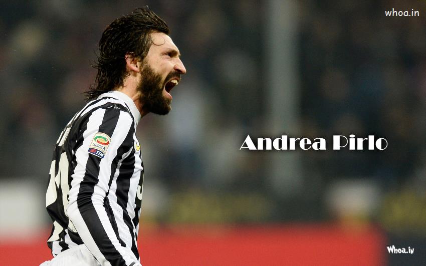 Andrea Pirlo Roaring During Match Wallpaper
