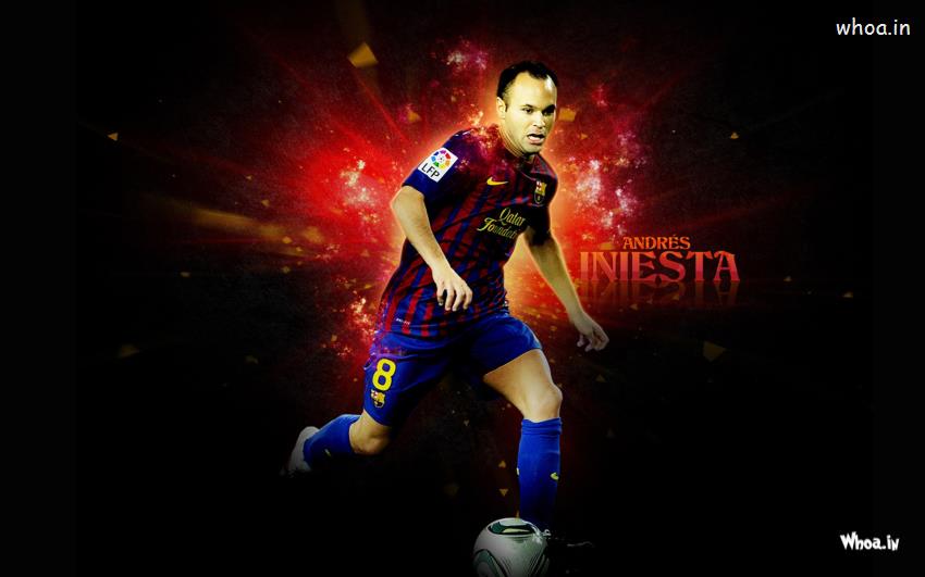 Andres Iniesta Trying To Goal