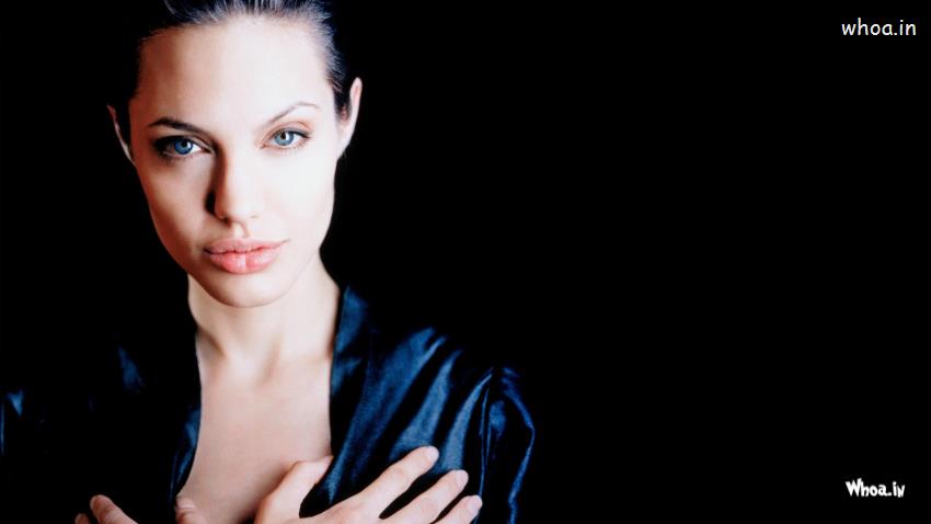 Angelina Jolie Dark Background Wallpaper