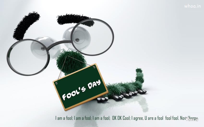 April Fools Day - 2015 With Funny Face With Quotes HD Wallpaper