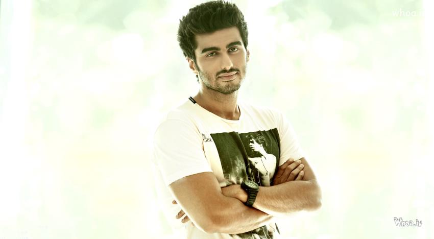 Arjun Kapoor White T-Shirt With White Background