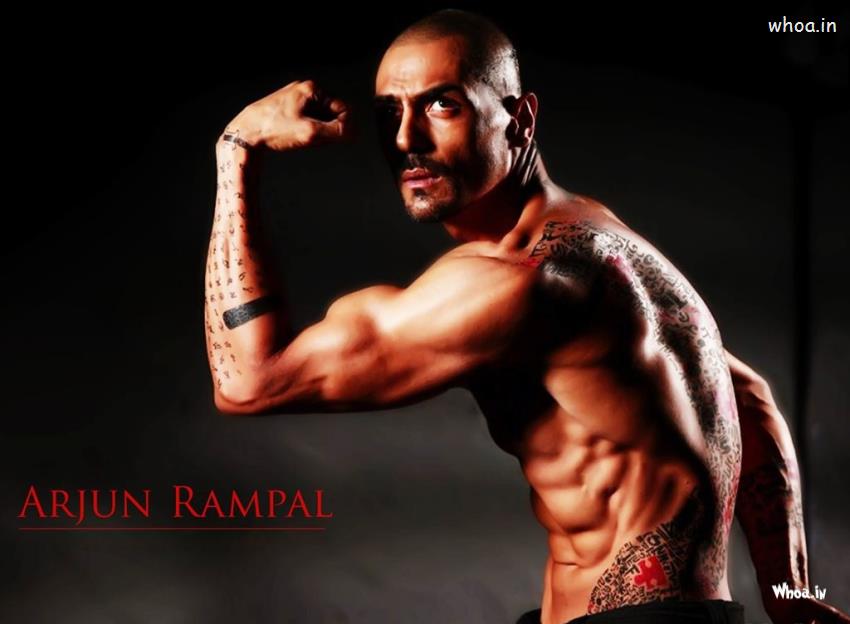 Arjun Rampal Show Body Shapes With Dark Background Wallpaper