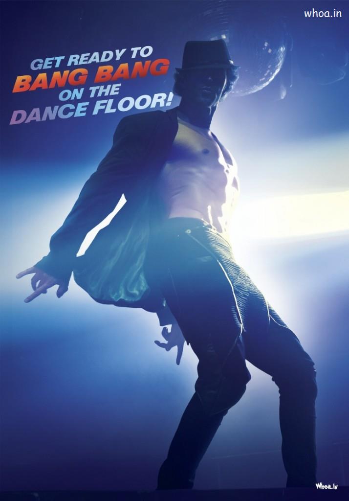 Bang Bang - 2014 Movie Poster With Hrithik Roshan Dancing Style
