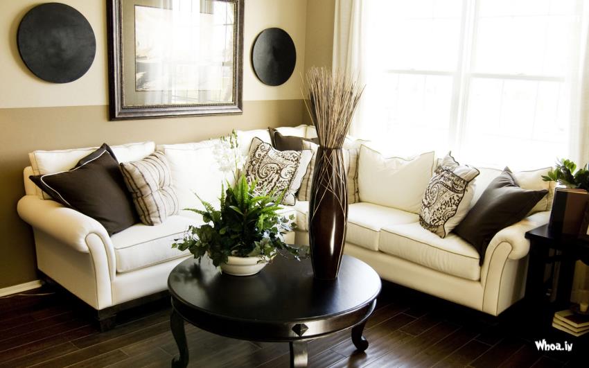 Black And White Soft Sofa And Living Room Design