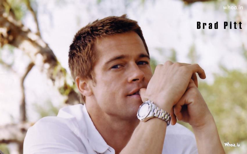 Brad Pitt Face Close Up Wallpaper