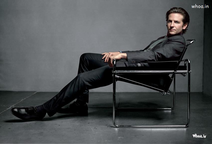 Bradley Cooper Black Suit With Face Closeup Wallpaper