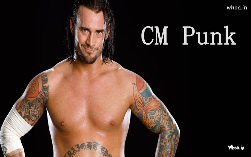 CM Punk With Long Hairs Wallpaper