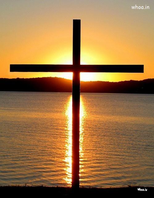 Cristian Cross Near Water Lake
