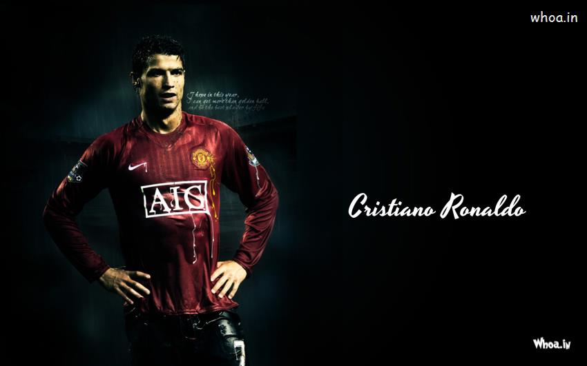 Cristiano Ronaldo In Dark Background Wallpaper