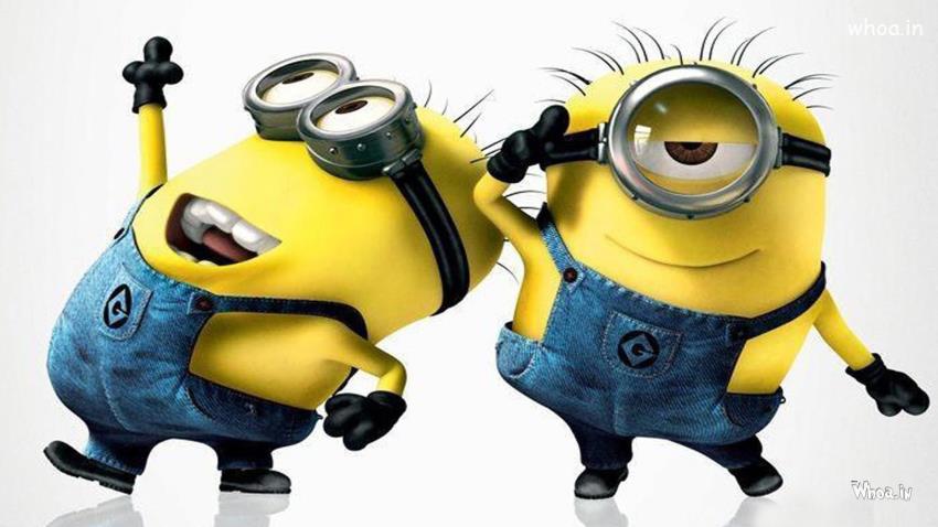 Dancing Minions With White Background HD Wallpaper